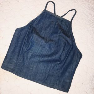 Denim crop top